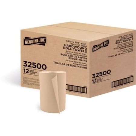 Chesterfield Embossed Hardwound Roll Towels, Brown, 12PK CH3732102